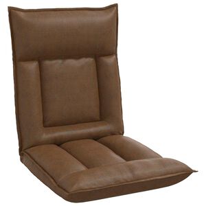 vidaXL Sedia da Pavimento Marrone 55 x 61 x 70 cm Tessuto