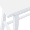 vidaXL Sgabelli da Bar 2 pz Bianchi in Legno Massello di Hevea