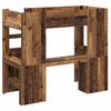 vidaXL Struttura letto a castello con scrivania Legno vecchio