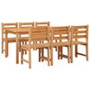 vidaXL Set da Pranzo da Giardino 7 pz in Legno Massello di Teak