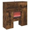 vidaXL Caminetto elettrico Rovere Fumo 75 x 24,5 x 75 cm