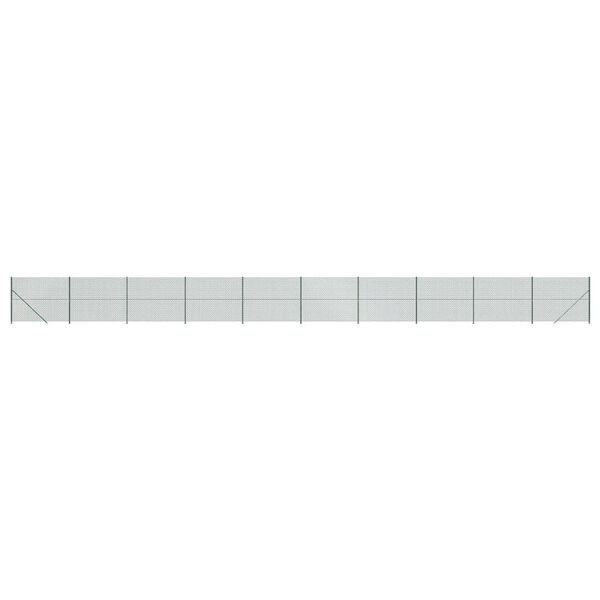 vidaXL Recinzione a Rete con Flangia Verde 1,4x25 m