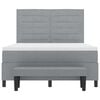 vidaXL Letto a molle con materasso Grigio chiaro 140 x 200 cm Tessuto