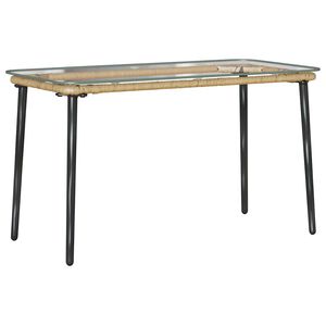 vidaXL Tavolo da Giardino Naturale 80 x 40 x 45 cm polyrattan