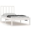 vidaXL Giroletto Bianco in Legno Massello di Pino 90x190 cm Single