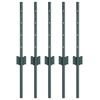 vidaXL Palo per recinzione interrato 5 pz Verde 80 cm
