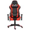 vidaXL Sedia da Gaming Girevole Rossa in PVC