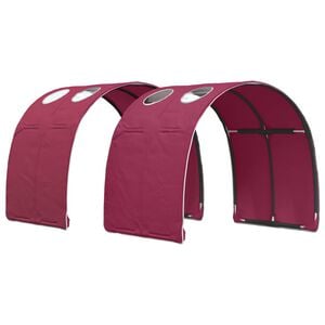 vidaXL Tunnel per Letto 2 pcs Rosso 211 x 67.5 x 2 cm Poliestere
