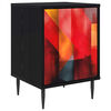 vidaXL Armadio da Notte HEESCH Rovere Nero 36 x 33 x 51 cm