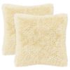 vidaXL Federa 2 pcs HEERLEN Crema 40 x 40 cm Fleece PV