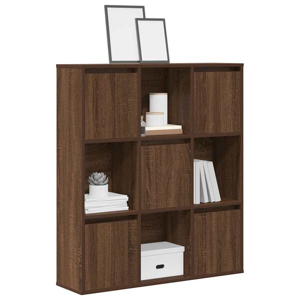vidaXL Libreria Rovere Marrone 89x24x101,5 cm in Legno Multistrato