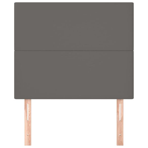 vidaXL Testiera Grigio 90x5x118/128 cm in Similpelle