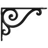 vidaXL Supporti per mensole da parete 12 pz Nero 23.5 x 28 x 3.5 cm