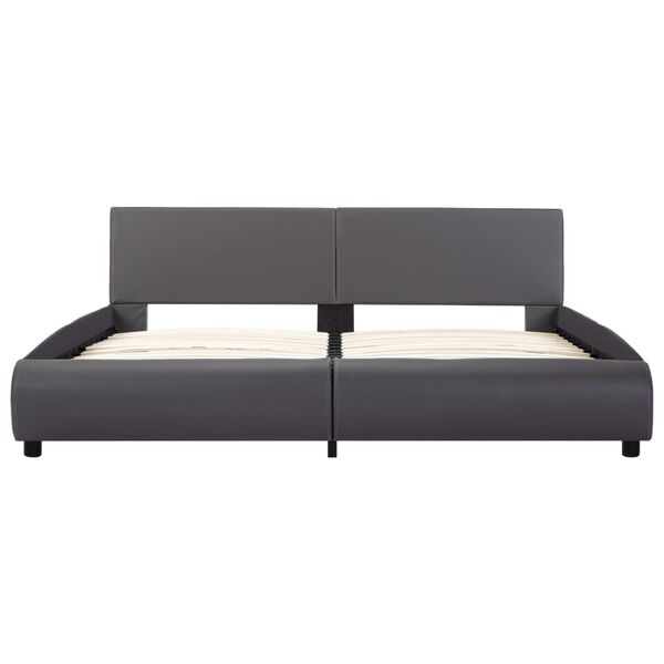 vidaXL Giroletto con LED Grigio in Similpelle 160x200 cm