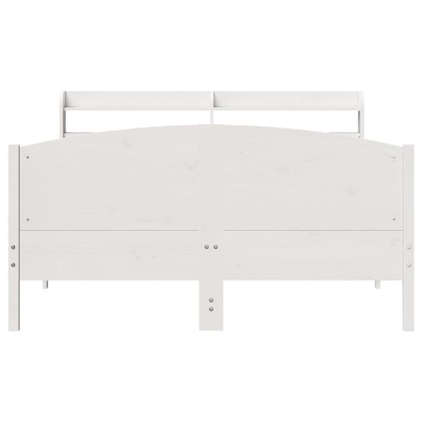 vidaXL Letto senza Materasso Bianco 120x190 cm Legno Massello di Pino