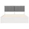 vidaXL Letto con Testiera Rivestita Grigio chiaro 160 x 200 cm