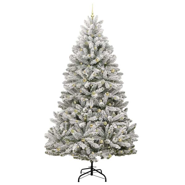 vidaXL Albero di Natale artificiale con 300 LED Verde e Bianco 270 cm