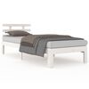 vidaXL Giroletto Bianco in Legno Massello 75x190 cm Small Single