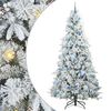vidaXL Albero di Natale Artificiale con Rami Pieghevoli Bianco 240 cm