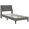 vidaXL Struttura letto con materasso Grigio scuro 90 x 200 cm Velluto