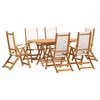 vidaXL Set Pranzo da Giardino 7pz Legno Massello di Acacia e Textilene