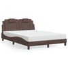 vidaXL Letto Viana con Materasso Marrone 140x190cm in Similpelle