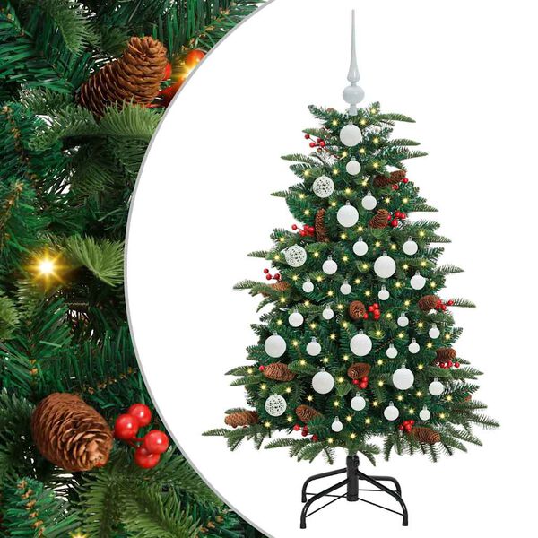 vidaXL Albero di Natale artificiale con 150 LED Verde 120 cm