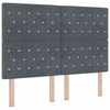 vidaXL Testiera Grigio scuro 160 cm Velluto