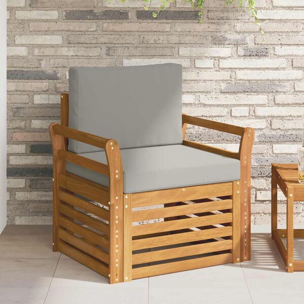 vidaXL Set di divani da esterno con cuscino Naturale 75,5 x 63 x 73 cm