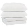 vidaXL Piumone con cuscino 3 pz Bianco Microfibra