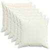 vidaXL Federa 6 pz HOUTEN Crema 65 x 65 cm corduroy