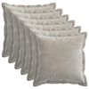 vidaXL Federa 6 pz HOUTEN Grigio Chiaro 50 x 50 cm Tessuto Chenille
