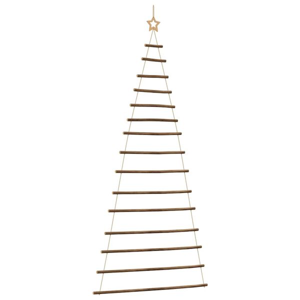vidaXL Albero di Natale sospeso con stella superiore 100x210 cm Ramo naturale