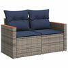 vidaXL Set Divano da Giardino 9 pz con Cuscini Grigio in Polyrattan