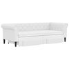 vidaXL Divano Letto Estraibile con Cassetti Bianco 90x200cm Similpelle