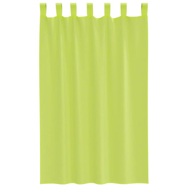 vidaXL Tende in Voile con Linguetta 2 pz Verde Mela