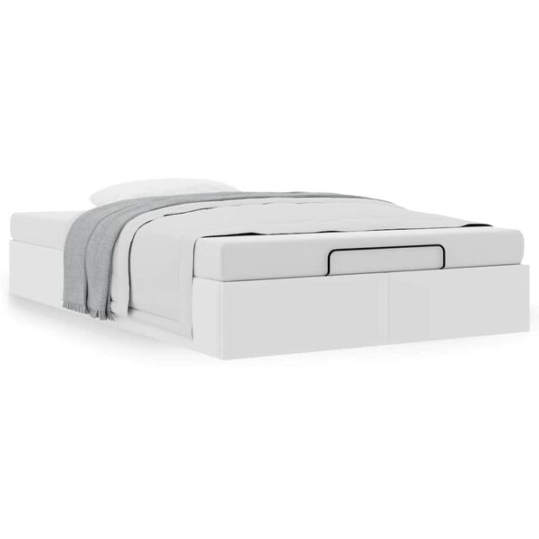 vidaXL Struttura Letto Pouf senza Materasso 120x200 cm Similpelle