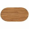 vidaXL Piano del tavolo 80 x 40 x 3,5 cm Ovale Legno di teak solido
