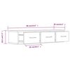 vidaXL Armadietto Parete Rovere Marrone 88x26x18,5cm Legno Multistrato