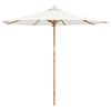 vidaXL Ombrello da giardino Bianco Crema &Oslash; 270 x 260 cm Bamb&ugrave;