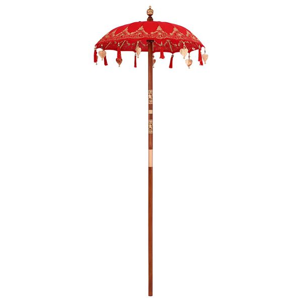 vidaXL Parasol Balinese Rosso 95 x 95 x 260 cm