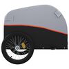 vidaXL Rimorchio da Bici Nero e Arancione 30 kg in Ferro
