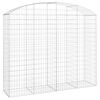 vidaXL Cesto Gabbione ad Arco 200x50x160/180 cm Ferro Zincato