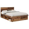 vidaXL Struttura del letto Legno vecchio 140 x 190 cm Pino massello