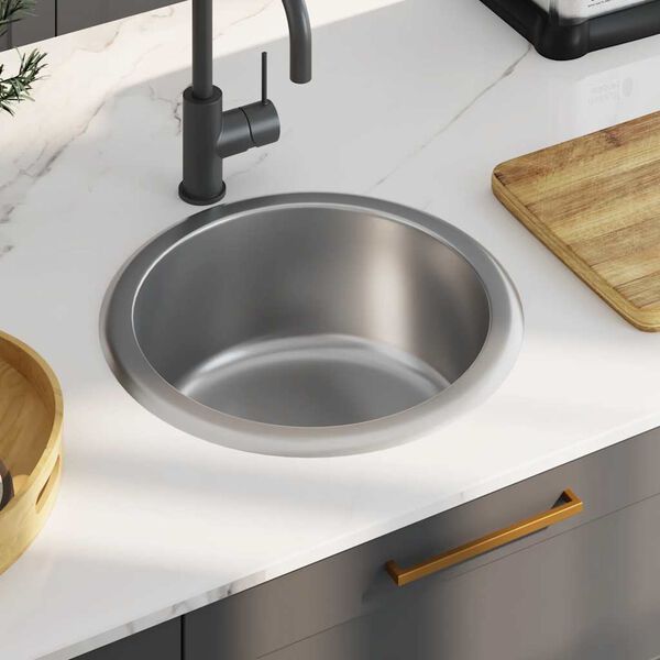 vidaXL Lavello da Cucina con Filtro e Sifone in Acciaio Inox