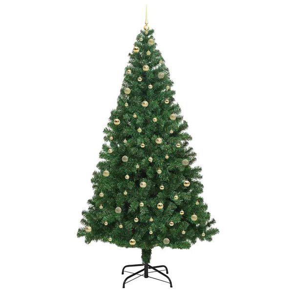 vidaXL Albero di Natale artificiale con 300 LED Verde 240 cm