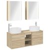vidaXL Set di mobili per il bagno 5 pz Rovere Sonoma