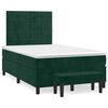 vidaXL Giroletto a Molle con Materasso Verde Scuro 120x200 cm Velluto