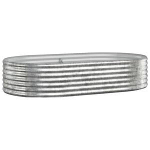 vidaXL Letto Giardino Acciaio Zincato 175x100x36cm Argento