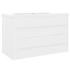 vidaXL Mobile con Lavabo Integrato Bianco in Legno Multistrato